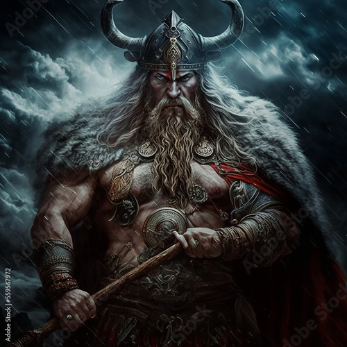 Norse mythology goddess try. Created with Generative AI technology.