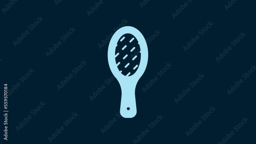 White Nail file icon isolated on blue background. Manicure tool. 4K Video motion graphic animation White Nail file icon isolated on blue background. Manicure tool. 4K Video motion graphic animation