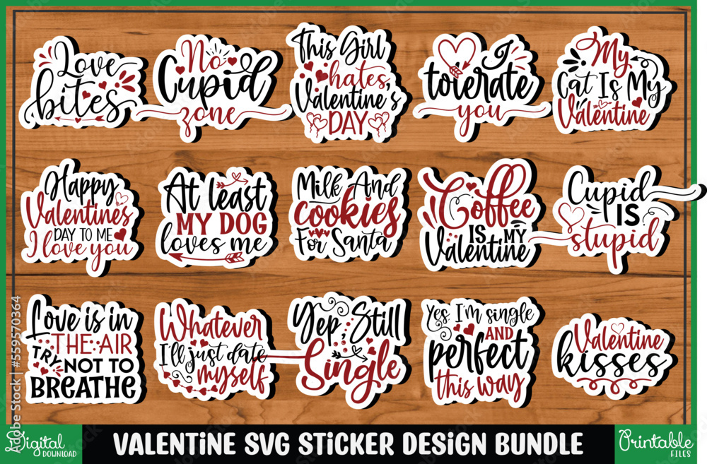 Valentine Svg Sticker Designs Bundles,Retro Valentine Sublimation Bundle,Funny Valentine Png,XOXO Png Files
