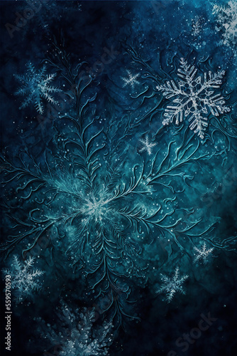 blue snowflake background