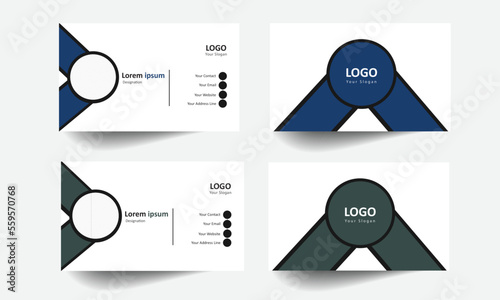 modern double sided business card design template