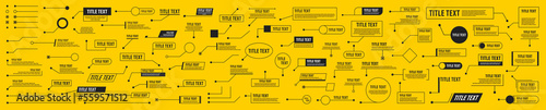 Set of Сallouts titles. Hud callout titles. Callout bar labels, window templates with information. Vector elements.