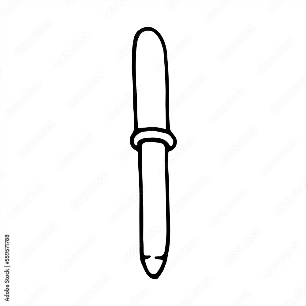 Pipette doodle style vector illustration isolated on white Pipette doodle style vector illustration isolated on white
