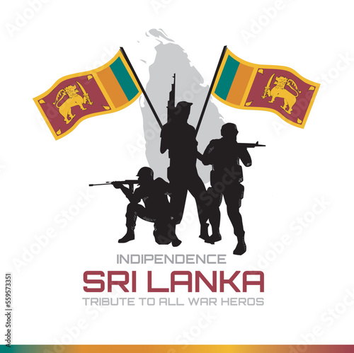 Sri Lankan independence day Wish Vector 