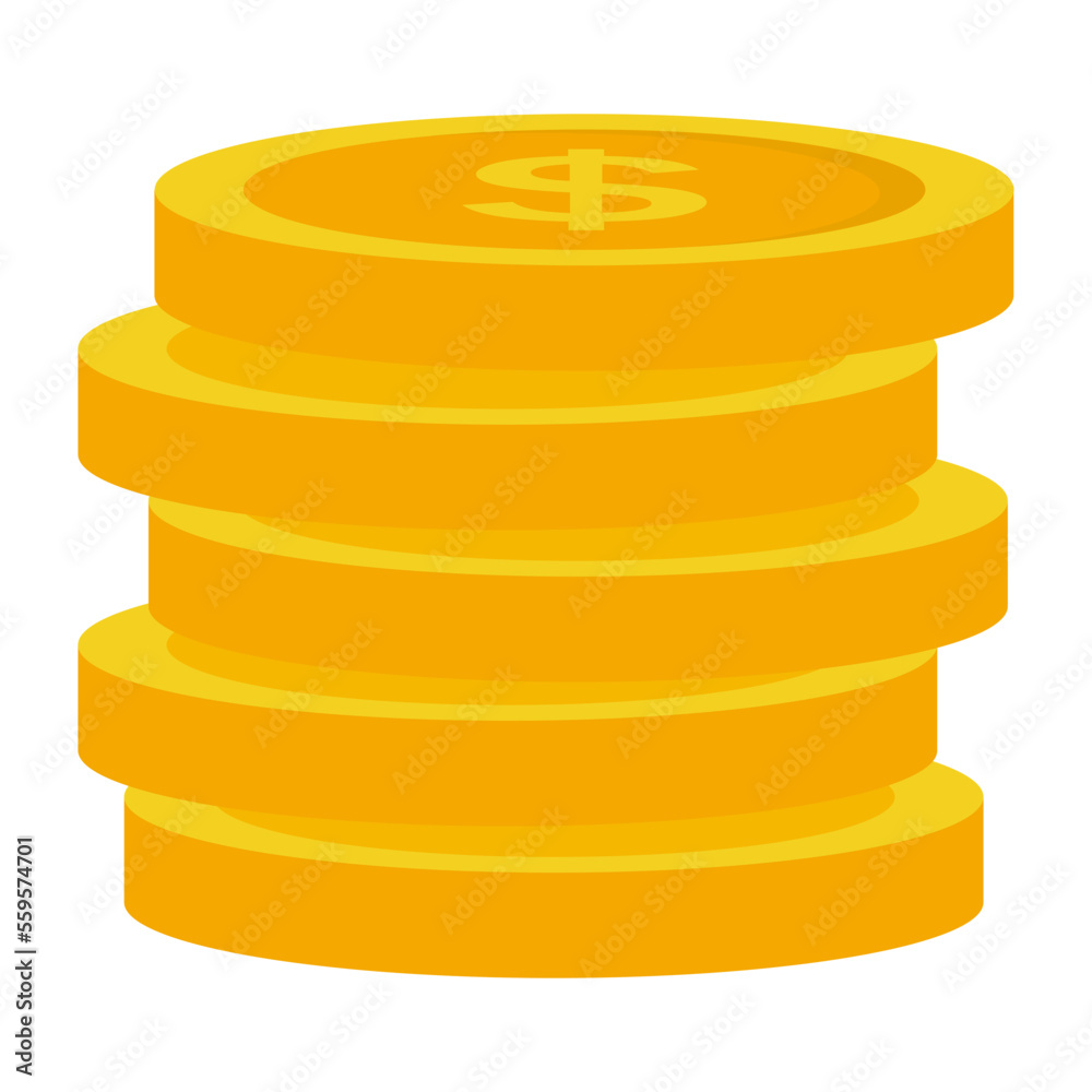 Dollar coin icon. vector illustration. Dollar coin icon. vector illustration.