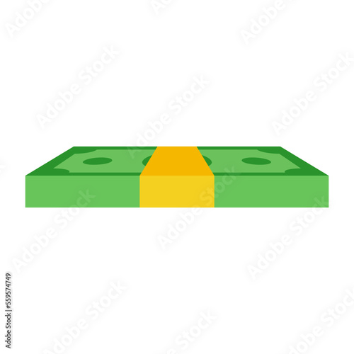 Dollar money banknotes icon. vector illustration.