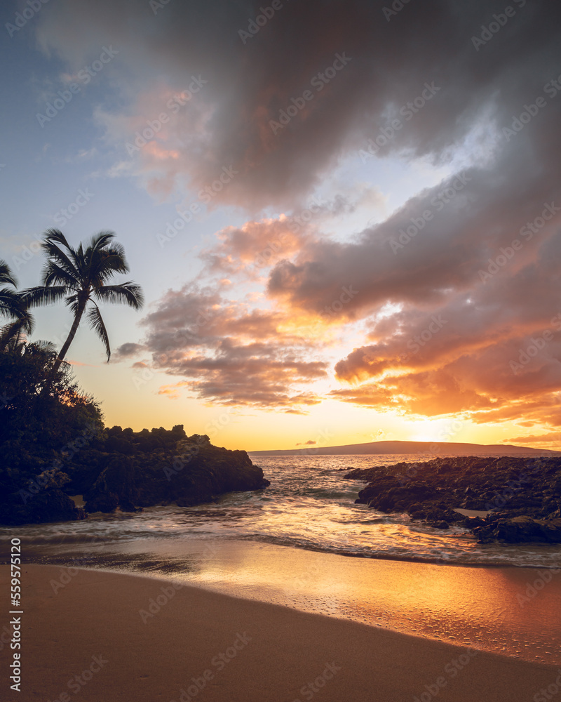 Sunset Secret Cove Beach Maui