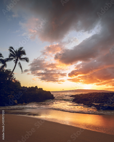 Sunset Secret Cove Beach Maui