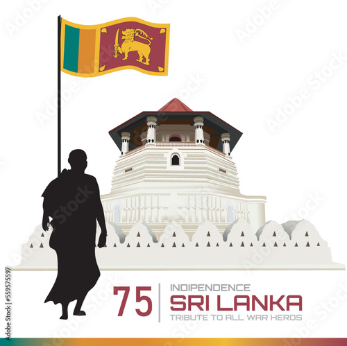 Sri Lanka Independence day Wish Vector Art 