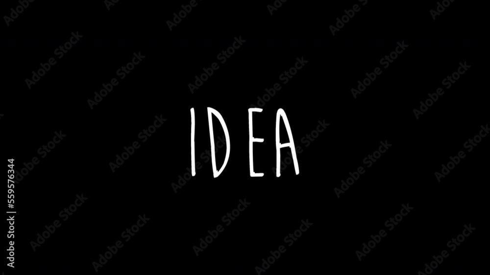 idea Wiggle Text Concept animation.white text on black background.luma matte.video with animated typography.video for intros, openings, greetings. idea Wiggle Text Concept animation.white text on black background.luma matte.video with animated typography.video for intros, openings, greetings.