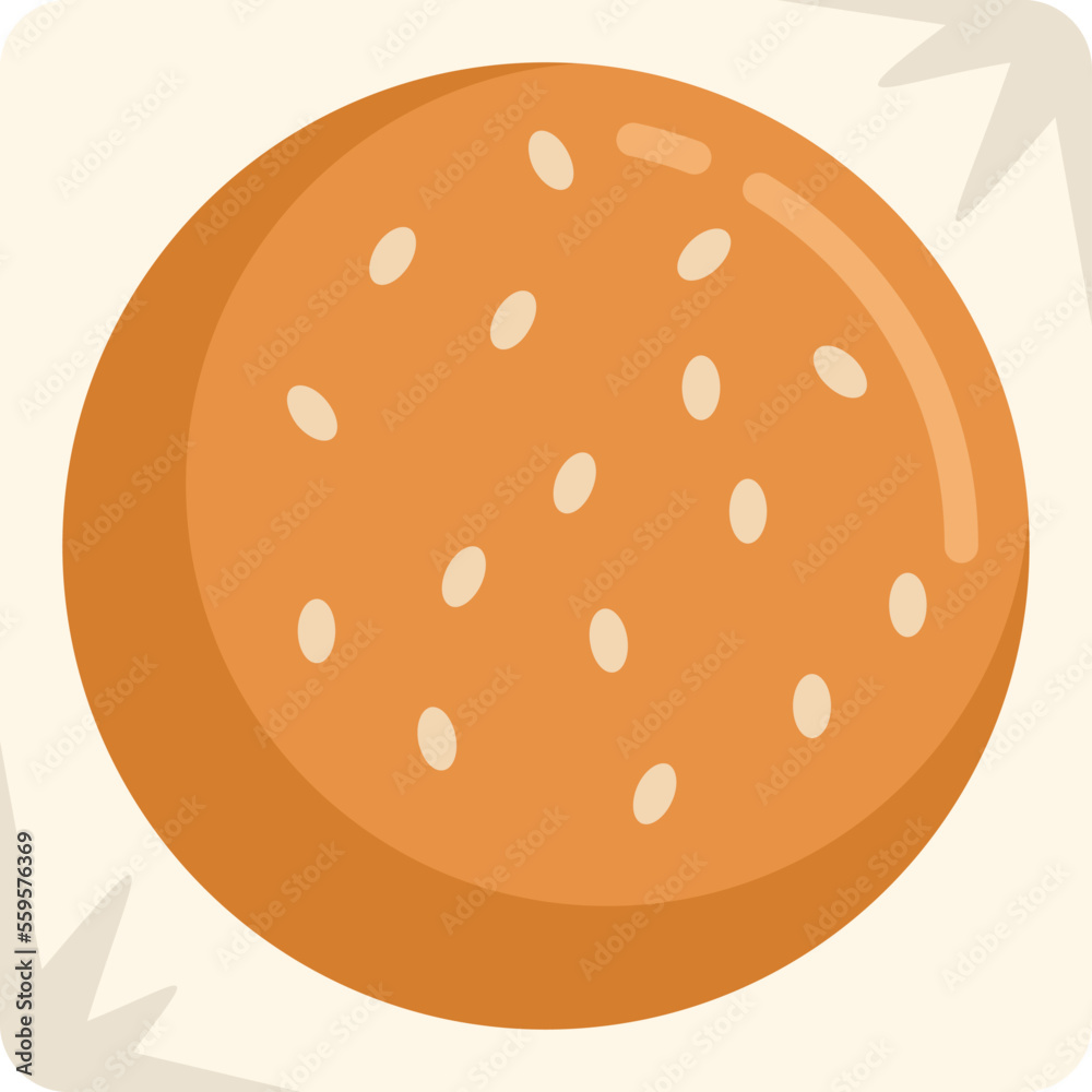 Airline food hamburger icon flat vector. Flight meal. Airplane service isolated Airline food hamburger icon flat vector. Flight meal. Airplane service isolated