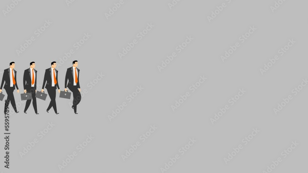 Business people go to the office