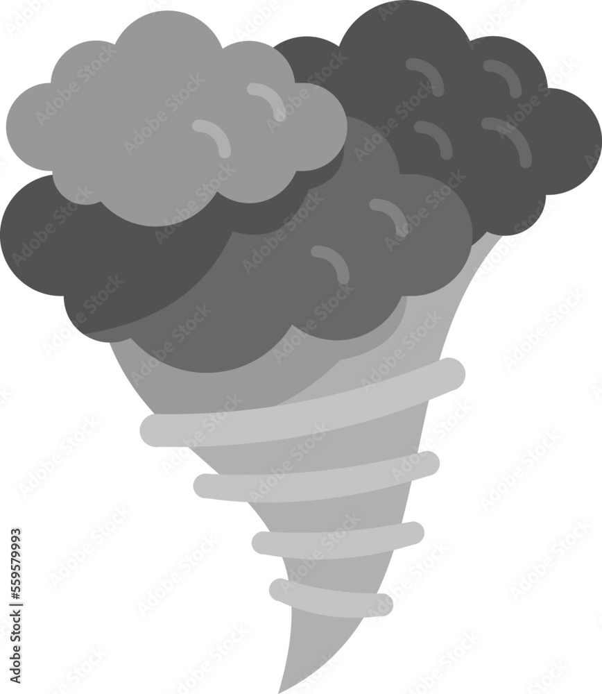 Cloudy hurricane icon flat vector. Cold winter. Climate storm isolated Cloudy hurricane icon flat vector. Cold winter. Climate storm isolated