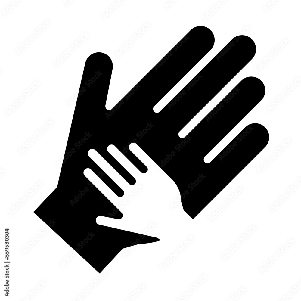 Icono de manos de apoyo. Concepto de colaboración, amor, confianza, seguridad. Ilustración vectorial Icono de manos de apoyo. Concepto de colaboración, amor, confianza, seguridad. Ilustración vectorial