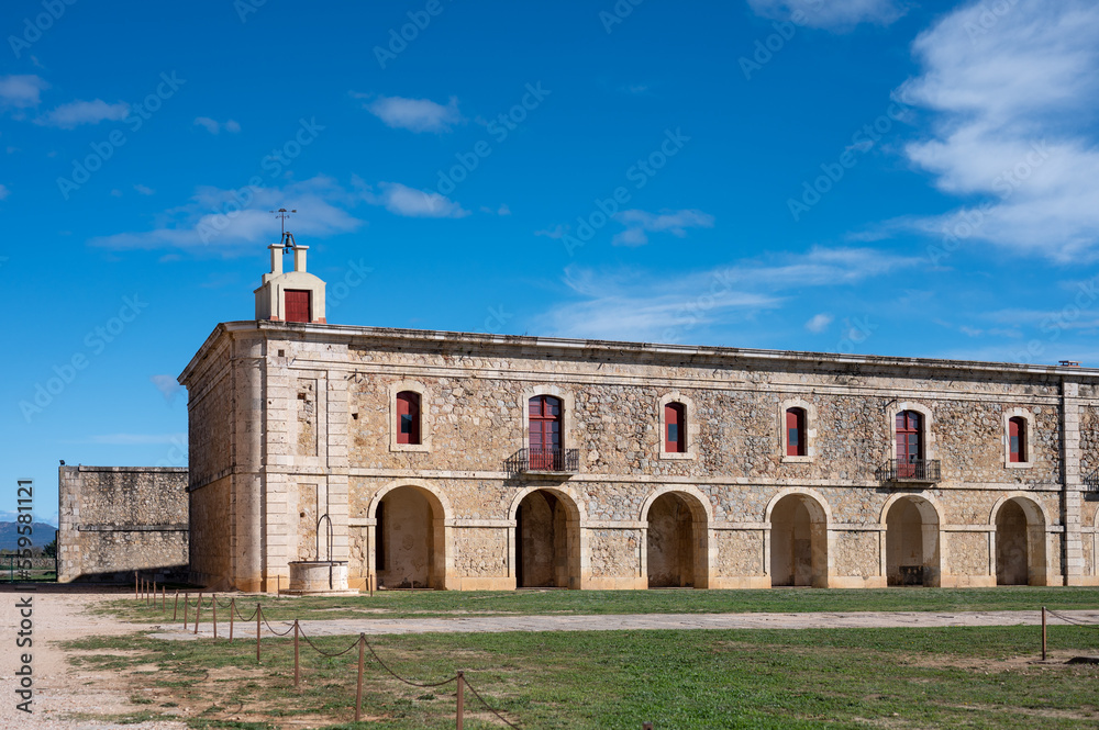 Fototapeta premium Detail of the perfectly preserved defensive castle of San Fernando