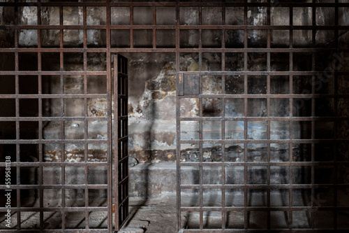 Detail of a prison in the basement of an old abandoned castle