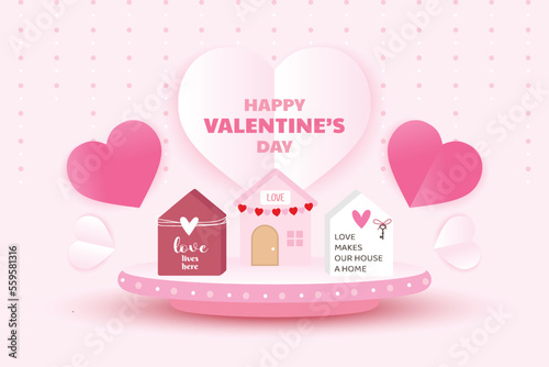Happy Valentine's day vector illustration.