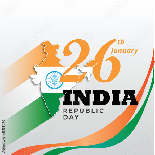 Map of India Republic Day 26 January Post