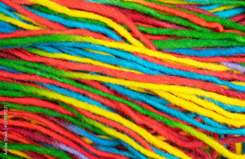 Colorful wool yarn