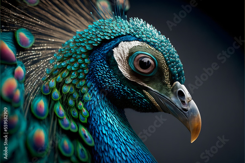 portrait of a peacock