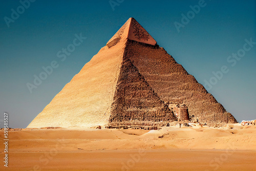 pharaonic pyramids in Giza  Egypt  generative AI
