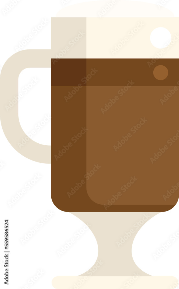 Cappuccino icon flat vector. Cafe cup. Cream top view isolated Cappuccino icon flat vector. Cafe cup. Cream top view isolated