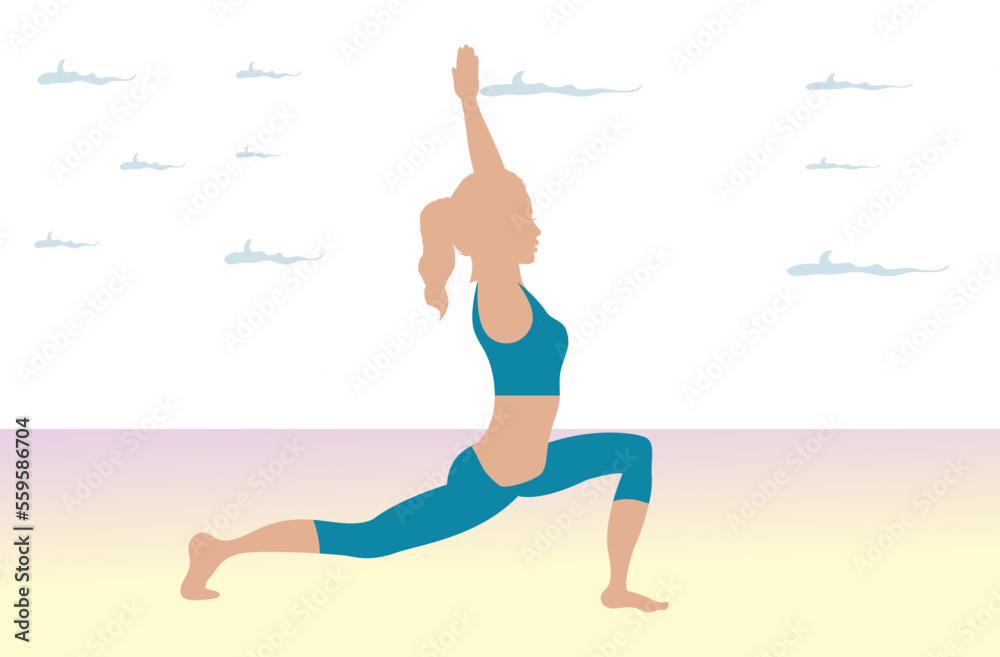  Sexy girl doing yoga exercises