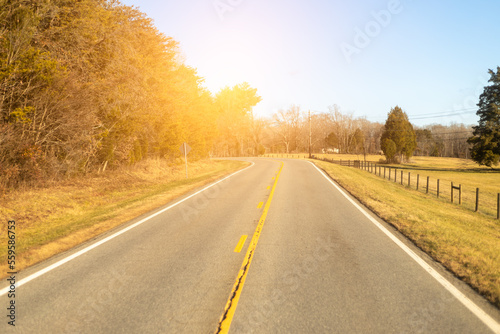 country road in autumn © KirKam