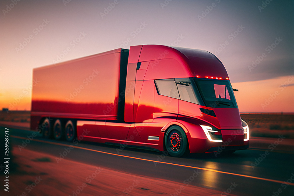 Ev Semi Truck - Generative Ai