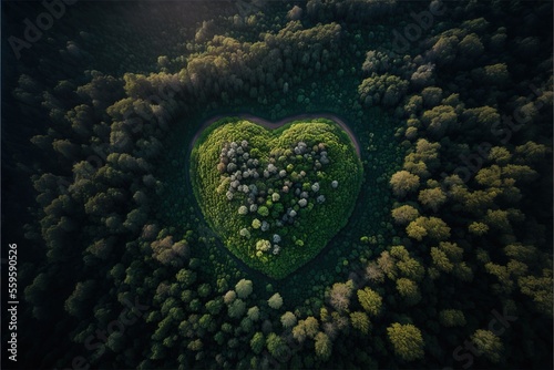 Forest landscape aerial pho...