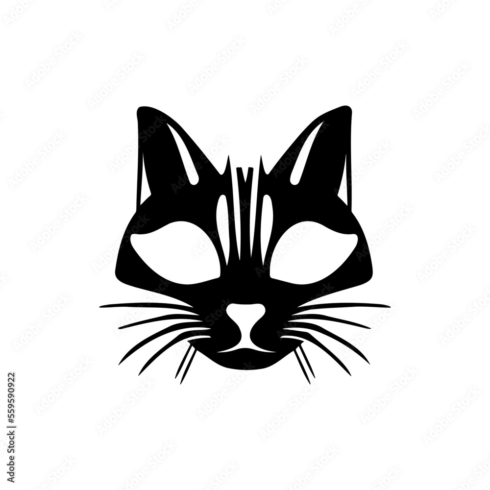 Black Cat Logo, Black Cat Vector, Cat Logo, Cat Illustration Logo