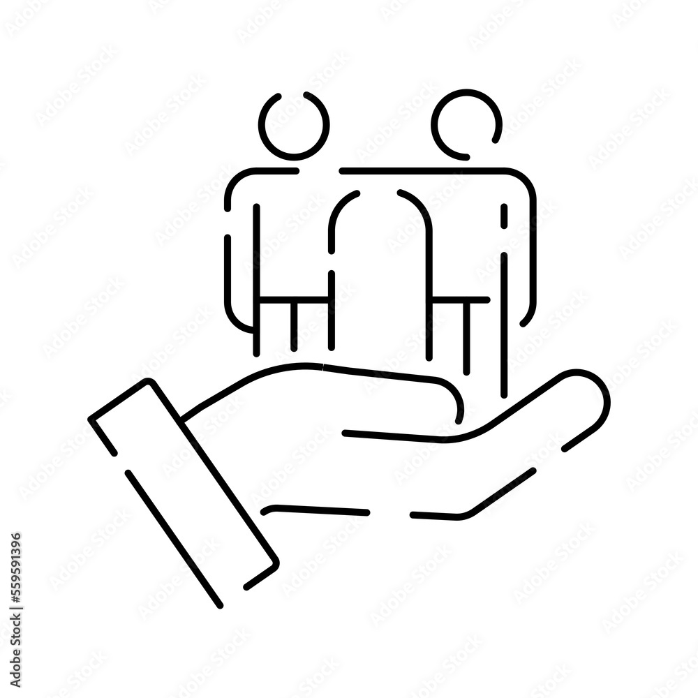 Fototapeta premium No racism outline vector icon. Thin line black no racism icon, flat vector simple Social issue from editable people concept isolated stroke on white background