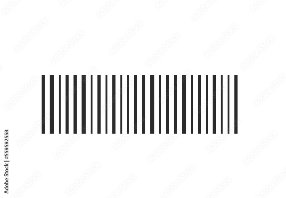 Black barcode icon on an isolated white background. Vector illustration Black barcode icon on an isolated white background. Vector illustration