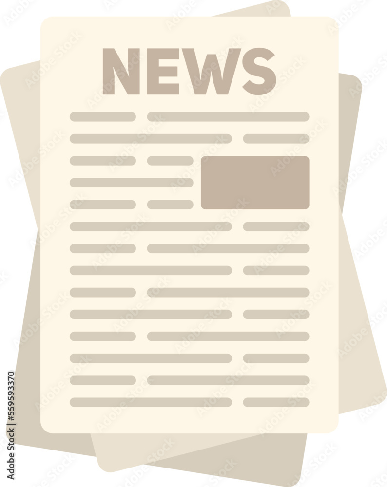 Broadsheet icon flat vector. News paper. Web journal isolated Broadsheet icon flat vector. News paper. Web journal isolated