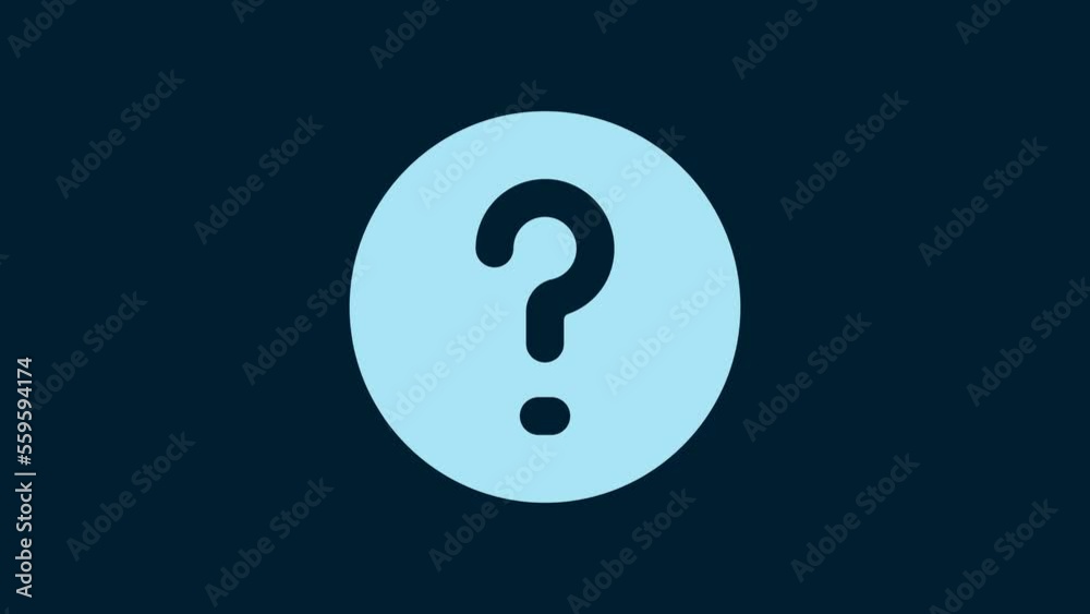 White Speech bubbles with Question icon isolated on blue background. FAQ sign. Chat speech bubble and chart. 4K Video motion graphic animation White Speech bubbles with Question icon isolated on blue background. FAQ sign. Chat speech bubble and chart. 4K Video motion graphic animation