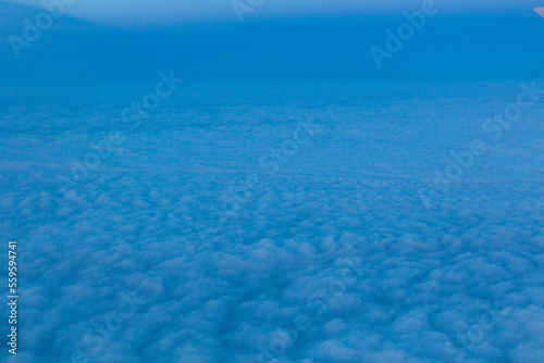 View of clouds from above