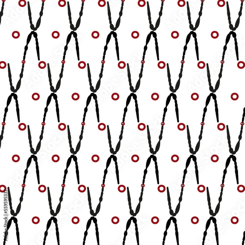 seamless pattern of red hearts