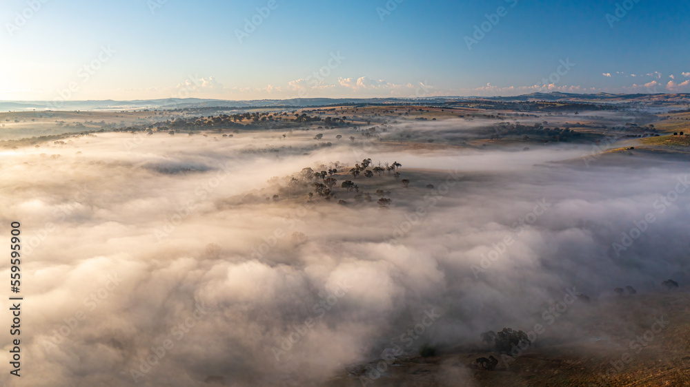 Foggy mountain morning 