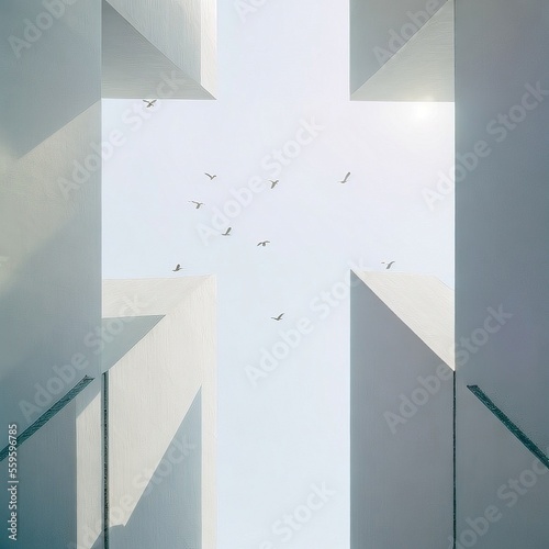 Christian Cross In The Sky - Generative AI