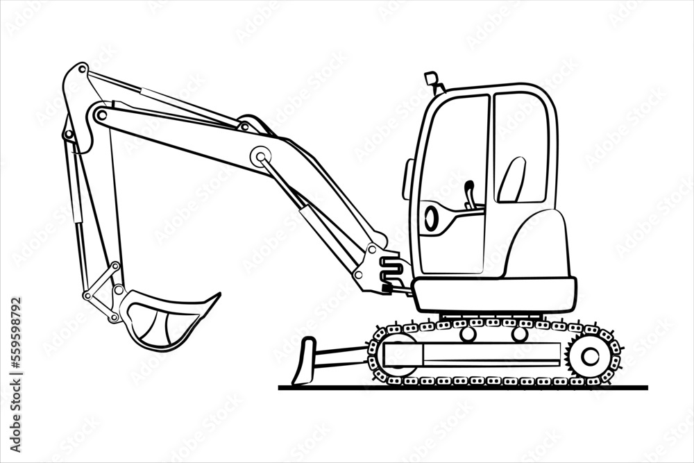 How to Draw an Excavator - Easy Drawing Tutorial For Kids
