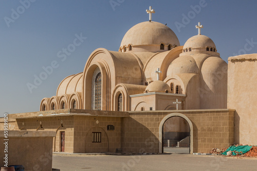 Church at Saint Pishoy (Bishoi) monastery in Wadi El Natrun, Egypt photo