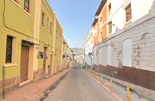 Streets of the old town of Quito  Ecuador