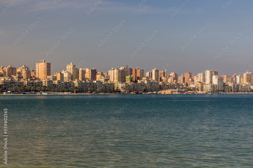 Fototapeta premium Skyline view of Alexandria, Egypt