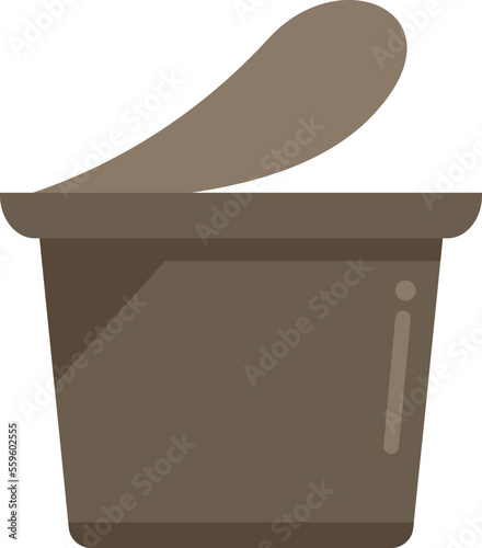 Coffee capsule design icon flat vector. Aroma drink. Roast taste isolated