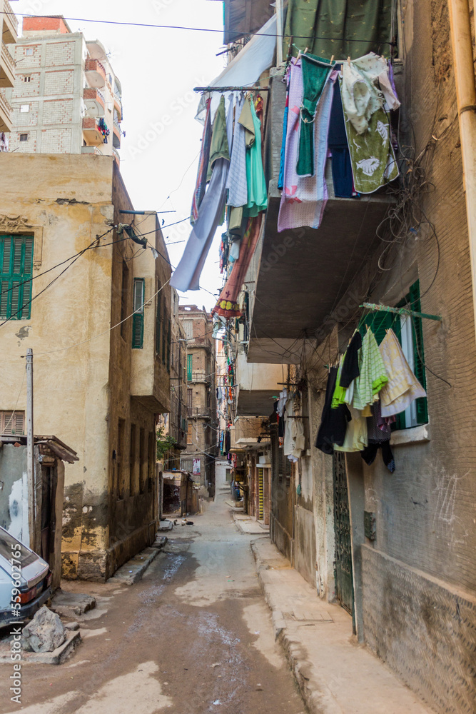 Narrow alley in Alexandria, Egypt Narrow alley in Alexandria, Egypt