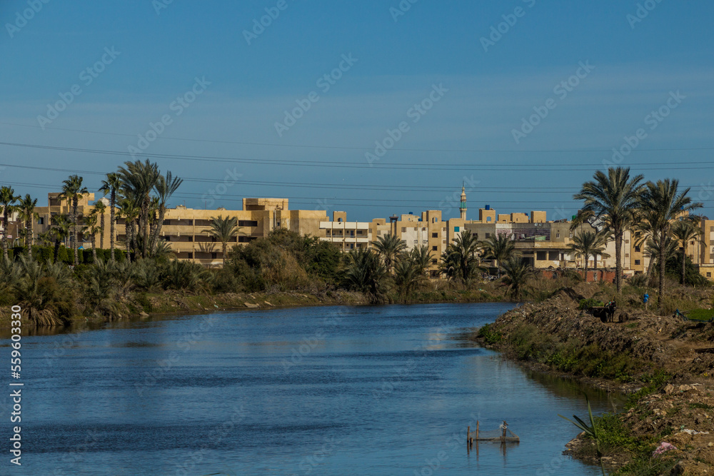 Small branch of the Nile delta, Egypt