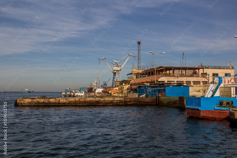 Harbor in Port Fuad, Egypt
