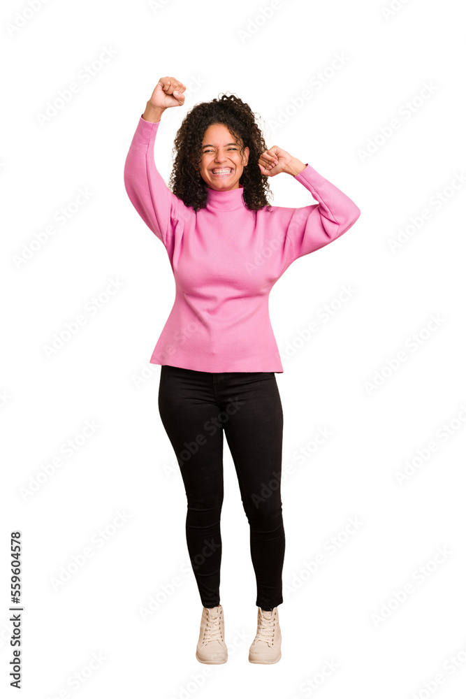 Full body young african american woman cut out isolated Full body young african american woman cut out isolated