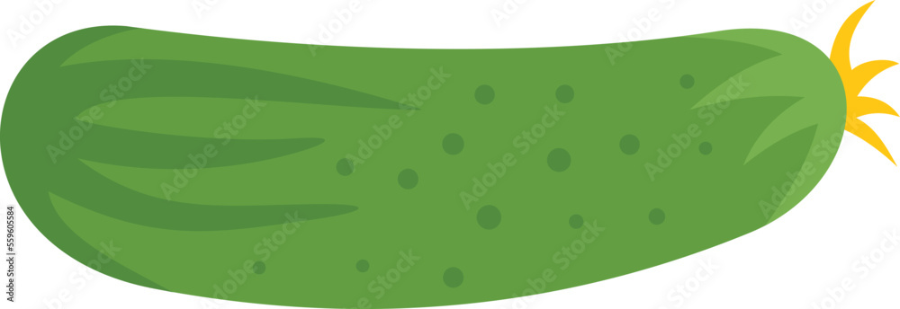 Gmo cucumber icon flat vector. Science agriculture. Biology research isolated