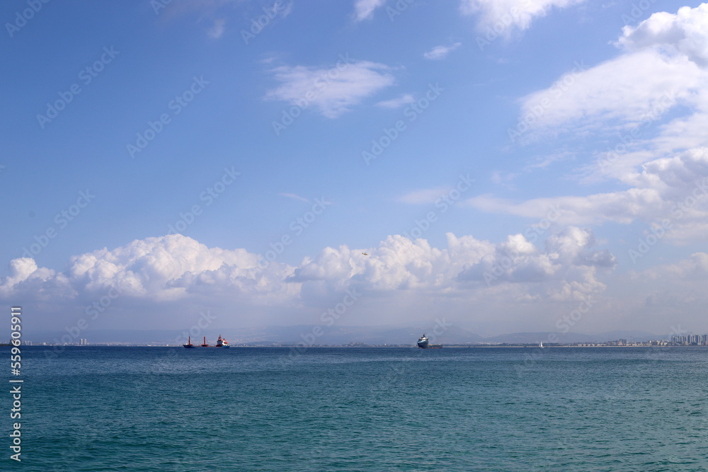 Rain clouds in the sky over the Mediterranean Sea in northern Israel. Rain clouds in the sky over the Mediterranean Sea in northern Israel.